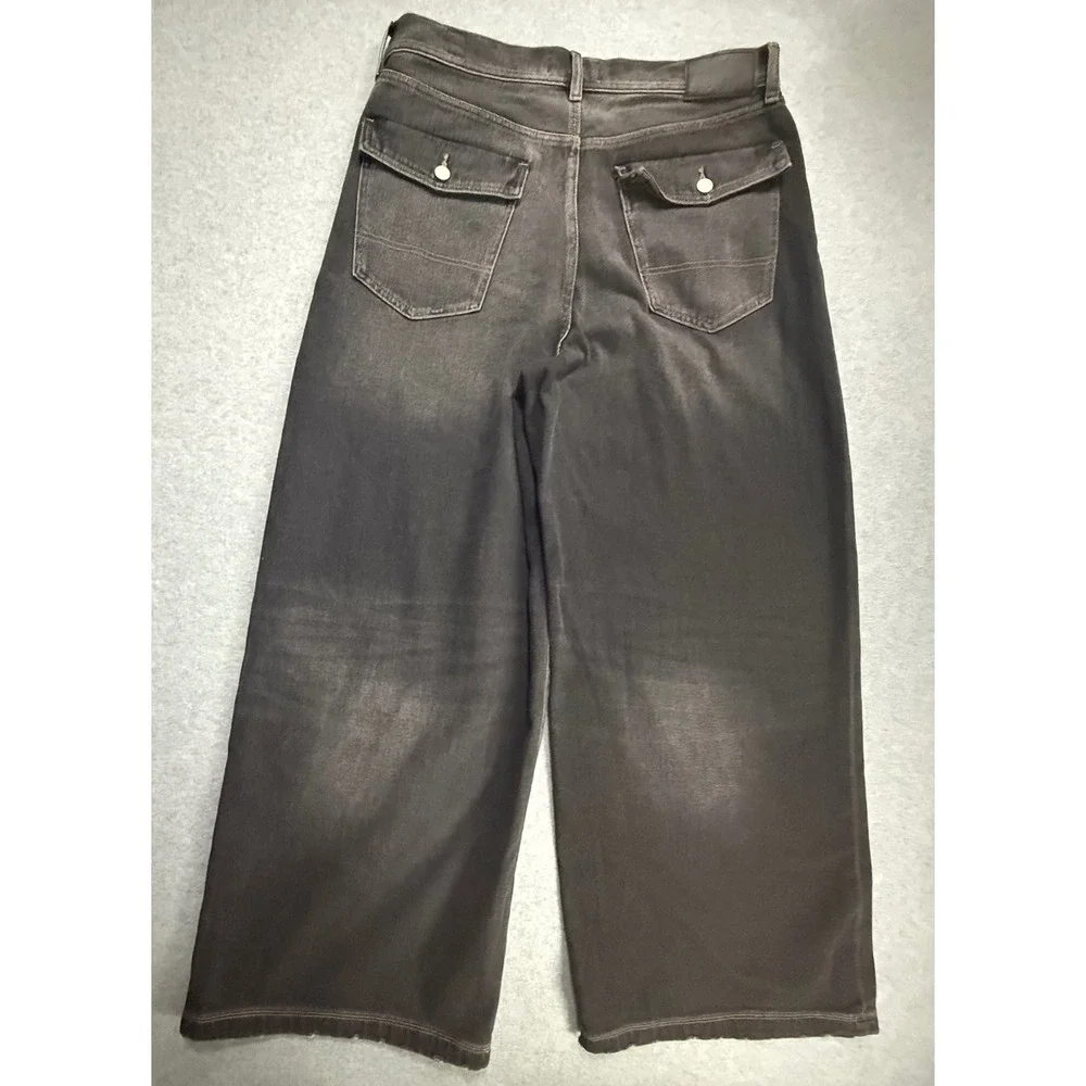 PacSun Ryder Ultra Baggy Jeans Mens 34x32 Faded Black Wide Leg Skater Grunge NWT